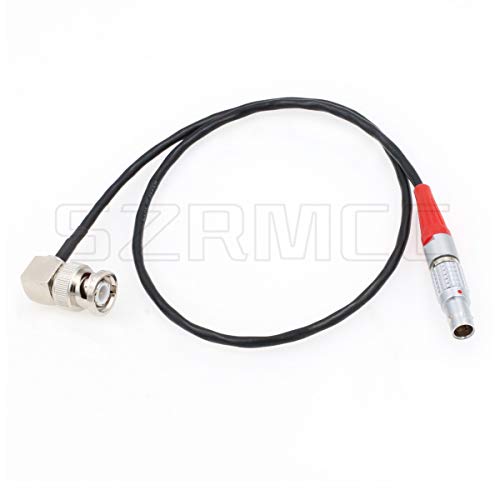 SZRMCC 5 Pin to BNC Timecode Sync Cable for ARRI Alexa Mini Camera Ambient Lockit UMC-4 Sound Devices 664 633 (Right Angle BNC) Straight 5Pin