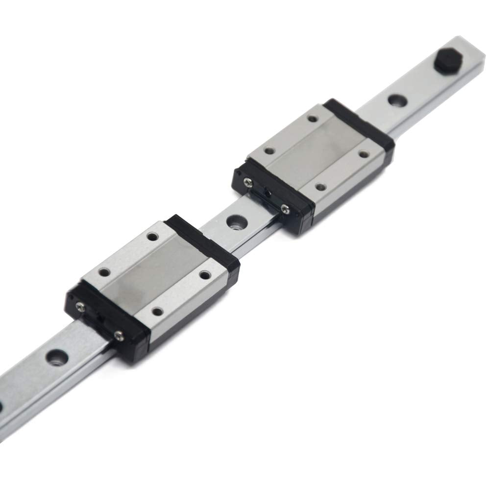 Iverntech MGN12 400mm Linear Rail Guide with 2 MGN12H Stainless Steel Black Carriage Blocks for 3D Printer and CNC Parts 400MM 2 Carriage Blocks