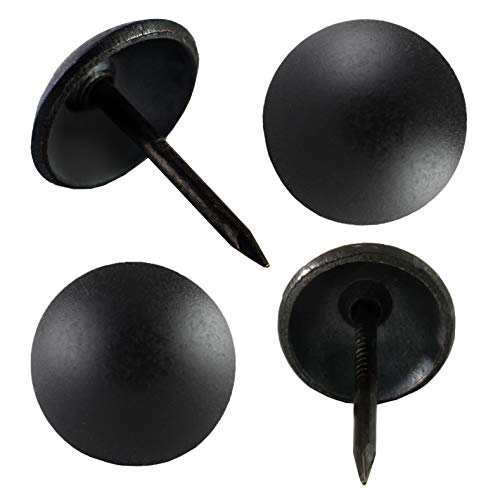250-piece decotacks 3/8-inch upholstery tacks and decorative furniture pins in matte black, DX0595MBL