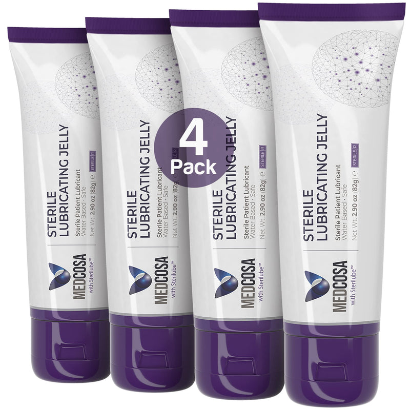 [Australia - AusPower] - Medcosa Sterile Lube & Surgical Lube | Water Based Lubricating Jelly | Medical Lubricant [4 x 2.9oz] Flip Top Tube for Sounding Rod | Baby Doppler Gel Lubricant 2.9 Ounce (Pack of 4) 