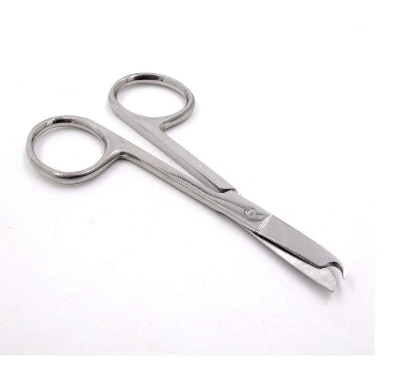 [Australia - AusPower] - Premium Quality Suture Stitch Scissors with Crescent Delicate Hook- Perfect for Suture Removal, First Aid, EMS Training and More Premium Quality Instrument- Stainless Steel (3.5 Inch Straight) 3.5 Inch Straight 