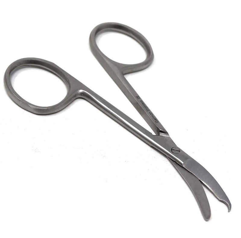 Premium Quality Suture Northbent Stitch Curved Scissors 3.5" (Silver) Silver