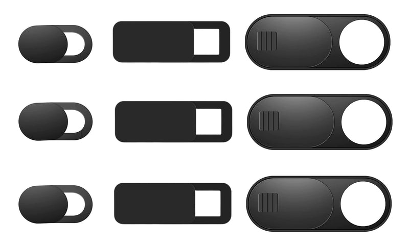 [Australia - AusPower] - California JOS 6-Pack(Black) Ultra Thin 0.03 inch Webcam Camera Cover Slide Protect Privacy Security for MacBook Air, Laptop, iPad, iMac, PC, iPhone(More Options) 