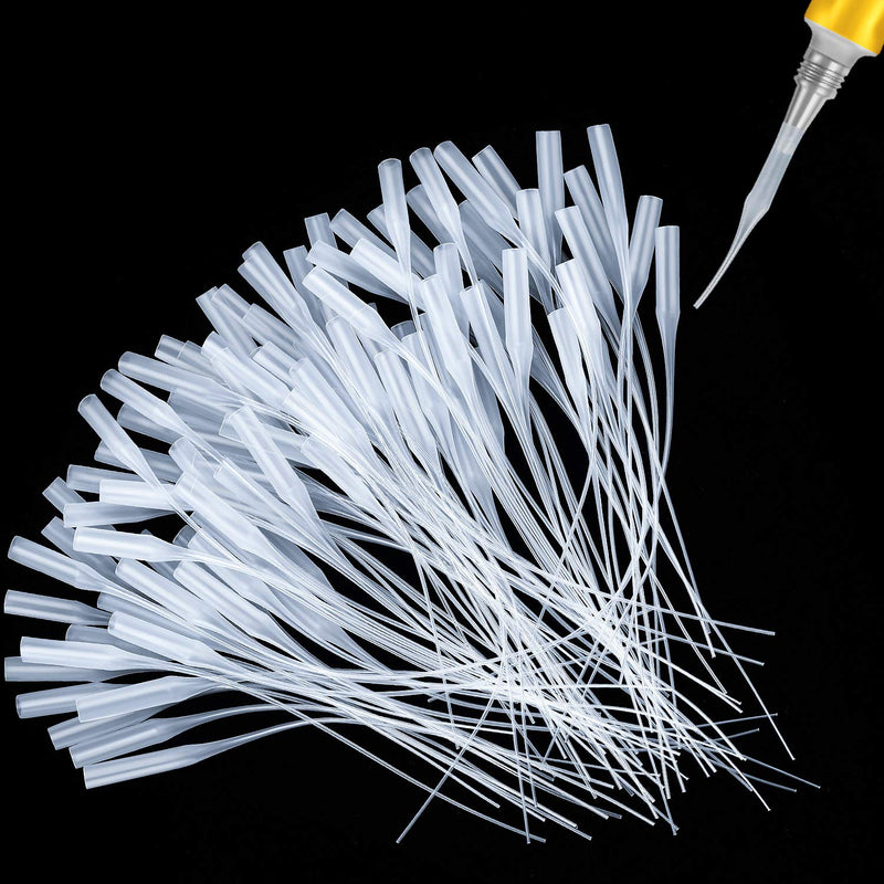 [Australia - AusPower] - Hsei 200 Pcs Micro-Tips Plastic Glue Bottle Tips Glue Extender Precision Applicator for Crafting, Lab Dispensing, Adhesive Dispensers 