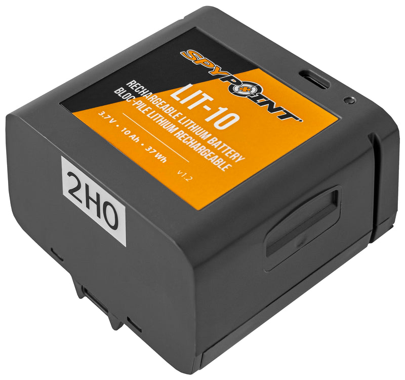 [Australia - AusPower] - SPYPOINT LIT-10 3.7V Rechargeable Lithium Battery LINK-MICRO | CELL-LINK 10 200mAh for Cellular Trail Cameras with Charging Power Cable Included | Cell Cameras for hunting Lithium Battery 