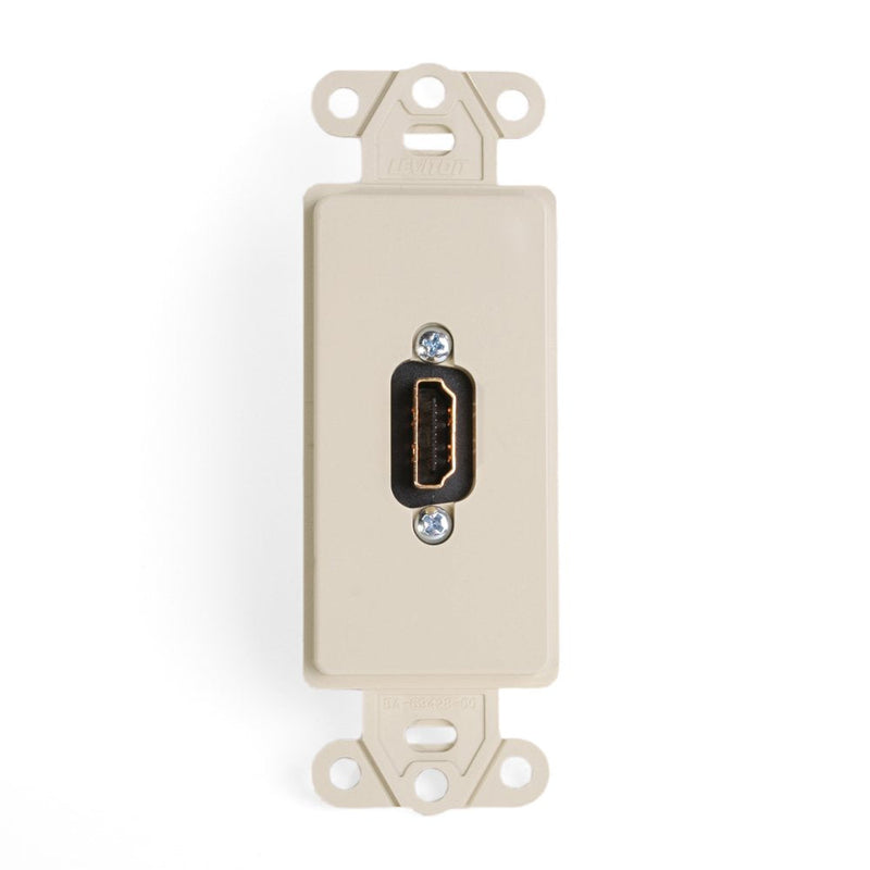 [Australia - AusPower] - Leviton 41647-I HDMI Feedthrough Decora Insert, Ivory 20 ft White 