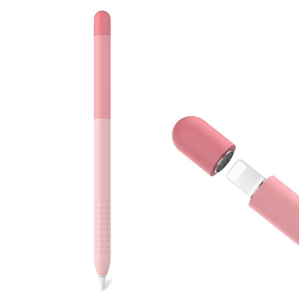 [Australia - AusPower] - Delidigi Pencil Case Compatible with Apple Pencil 1st Generation Case, Gradient Color Silicone Protective Case Sleeve Cover Accessories for Apple Pencil 1st Gen Gradient Pink 