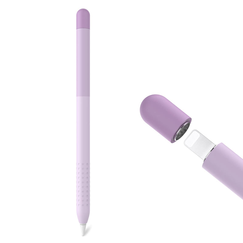 [Australia - AusPower] - Delidigi Pencil Case Compatible with Apple Pencil 1st Generation Case, Gradient Color Silicone Protective Case Sleeve Cover Accessories for Apple Pencil 1st Gen (Gradient Lavender) Gradient Lavender 