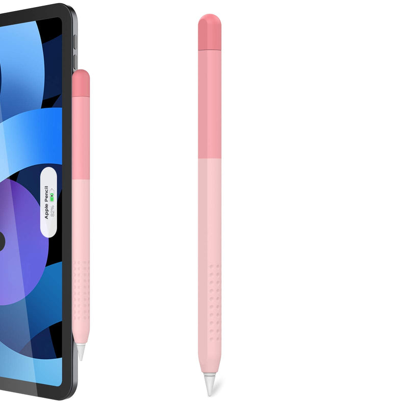 [Australia - AusPower] - Delidigi Pencil Case Compatible with Apple Pencil 2nd Generation Case, Gradient Color Case Sleeve Silicone Cover Accessories for Apple Pencil 2nd Gen Pink 