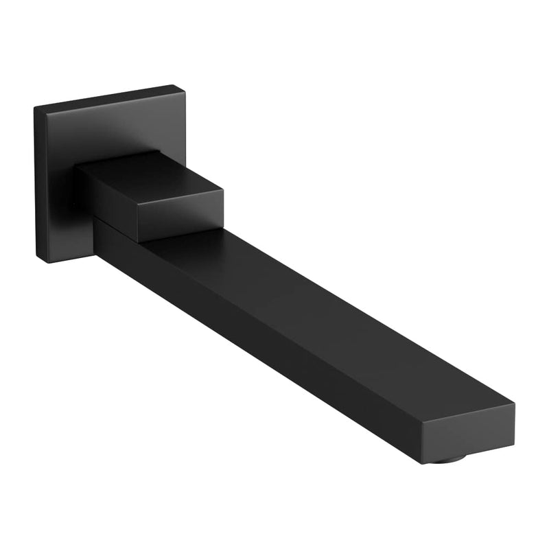 AYIVG Bathroom Matte Black Brass Folding Spout Tub Wall Mounted Bathtub Faucet Shower System Set