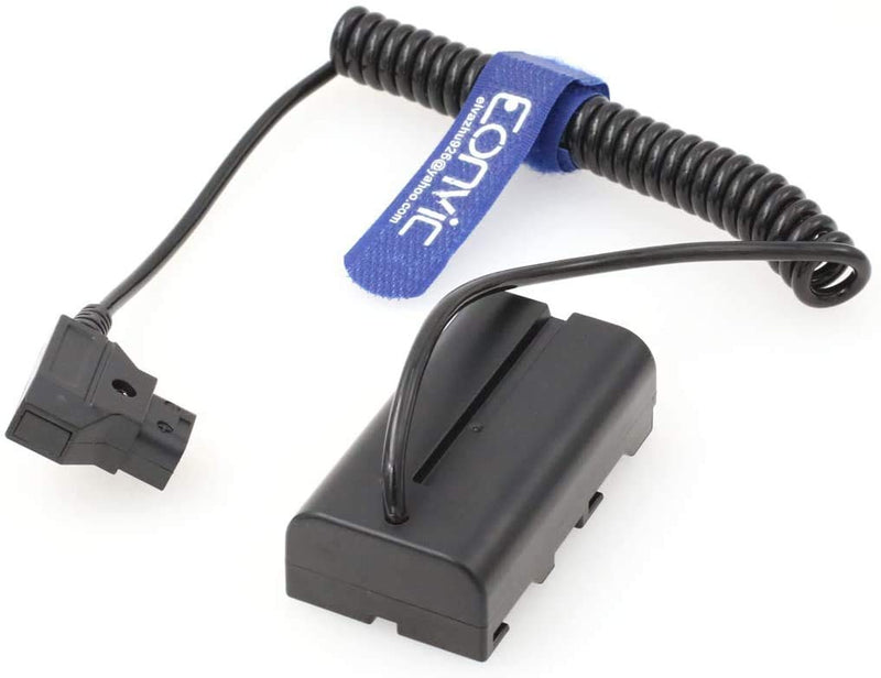 [Australia - AusPower] - Eonvic D-Tap to NP-F550 F570 F750 F970 Dummy Battery Adapter Power Coiled Cable for Sony NP Series Monitor NP-DTap Coiled Cable 