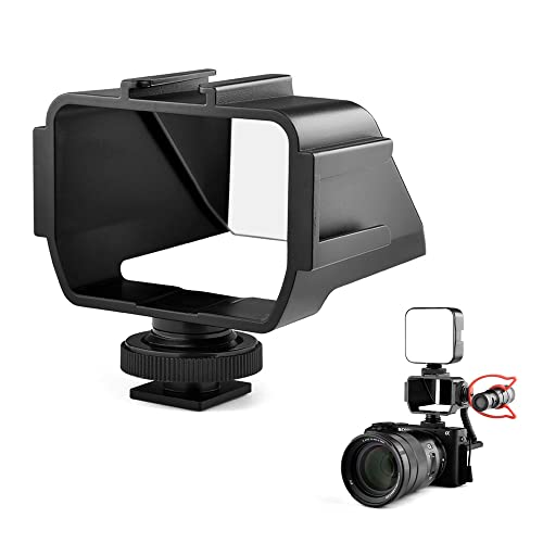 Camera Vlog Selfie Flip Screen, Easy Hood Cold Shoe Mic Light Mount Adapter