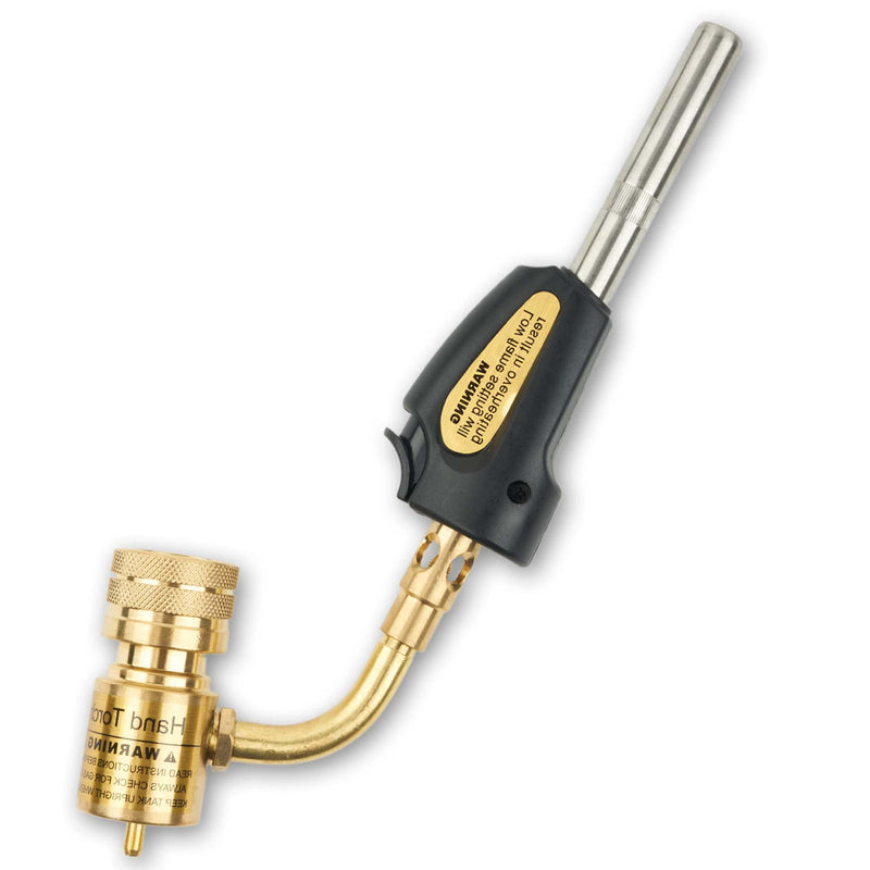 Self-Ignition Stainless Steel Head MAPP Gas Torch 360° Swivel For Soldering, brazing