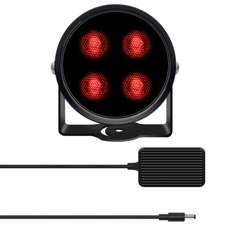 [Australia - AusPower] - (4 LED Waterproof ) IR Illuminator High Power Wide Angle Long Range Infrared Light, 120ft 850nm IR Flood Lights with Power Adapter for Night Vision CCTV & IP Security Camera, Outdoor/Indoor Use 4 Led 