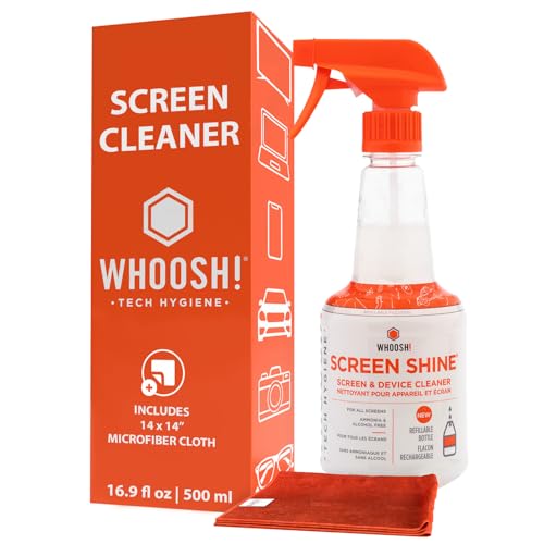 WHOOSH! Screen Shine Pro – Refillable Screen Cleaning Kit, 16.9 fl oz