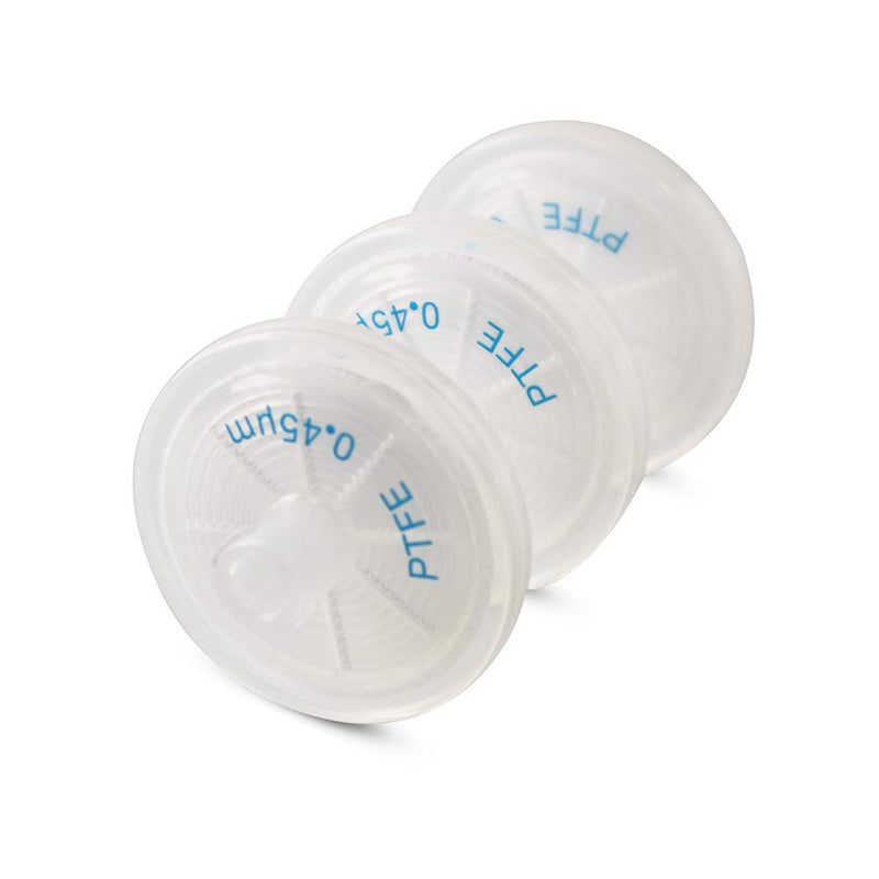 Biotechnology Hydrophobe PTFE-Spritzenfilter, 25 mm Durchmesser, 0,45 μm, Porengröße für Laborfilter, 100 Stück PTFE-25mm-0.45μm