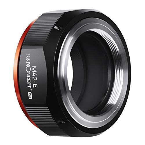 K&F Concept Lens Mount Adapter Comaptible for M42 Lens to Sony NEX Alpha E-Mount Camera Compatible with Sony Alpha NEX-7 NEX-6 NEX-5N NEX-5 NEX-C3 NEX-3 with Matting Varnish Design