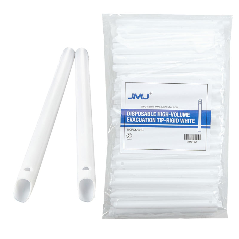 [Australia - AusPower] - JMU 100Pcs Dental HVE Suction Tips, Dental Evacuation Tips, High Volume Evacuator Tips, Disposable Vented Evacuation Aspirator Tips 100 