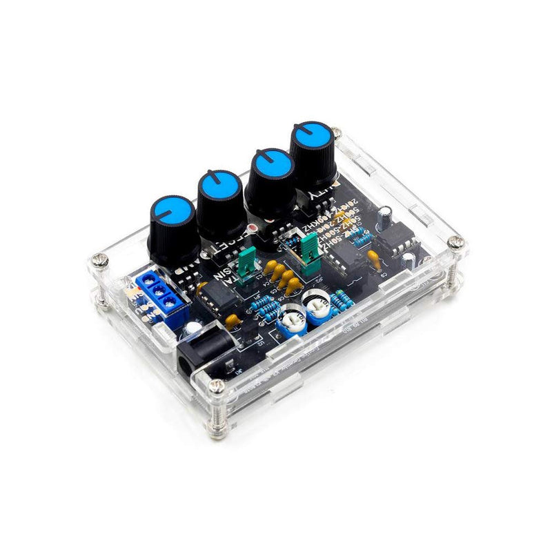 [Australia - AusPower] - ICL8038 Low-Frequency Signal Generator DIY kit Sine/Triangle/Square/Compatible withward/Reverse Output 5Hz~400KHz Adjustable Frequency with Acrylic Case 