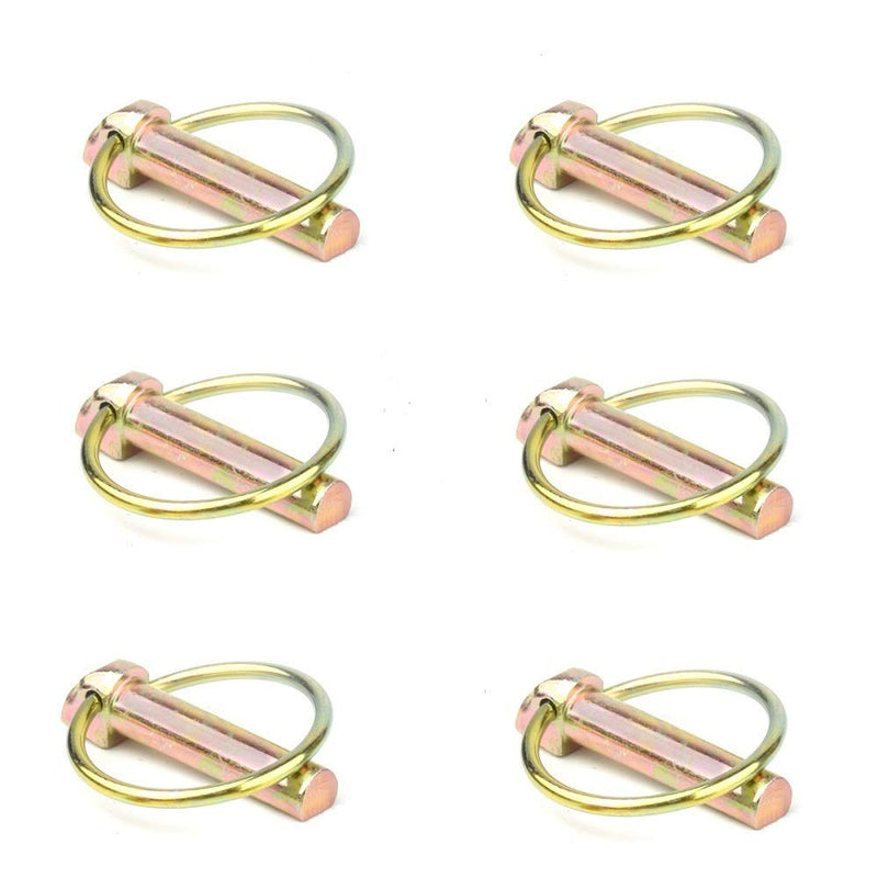[Australia - AusPower] - 6 PCS 7/16 Lynch Pin Assortment Kit Linch Pin with Ring Heavy Duty Lynch Pin for Farm Tractors Trailers Trucks Mower ,7/16 by 1-3/4-Inch 5 