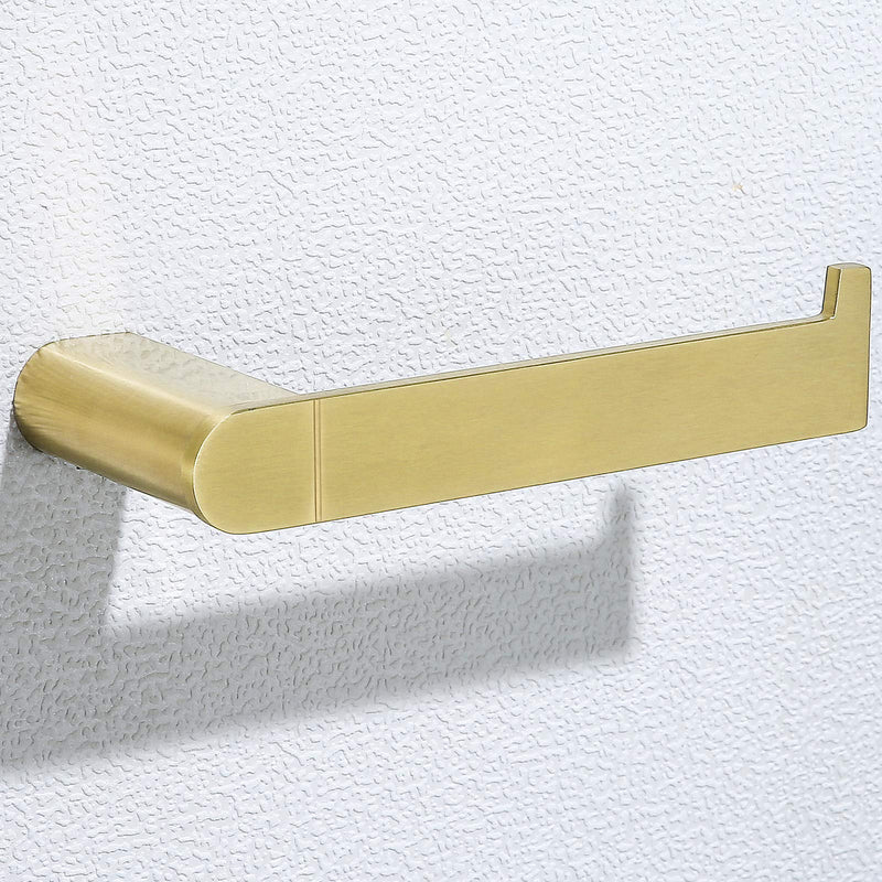 RANDOM Brushed Gold Toilet Paper Holder,Bathroom Hardware Accessories SUS 304 Stainless Steel Modern Tissue Paper Roll Holder Nordic Minimalism Contemporary Hotel Style Wall Mount. Round