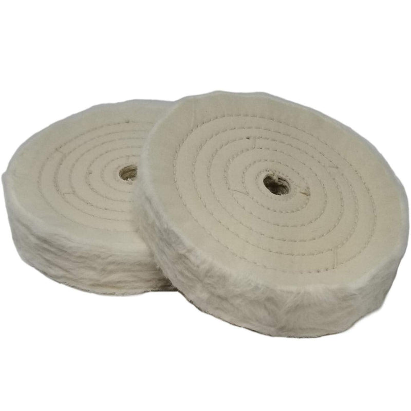 [Australia - AusPower] - Stadea BFC101K Buffing Polishing Wheels for Bench Grinder 6 Inch | Pro Grade Extra Thick (90 Ply) White Super Soft Cloth - Pack of 2 