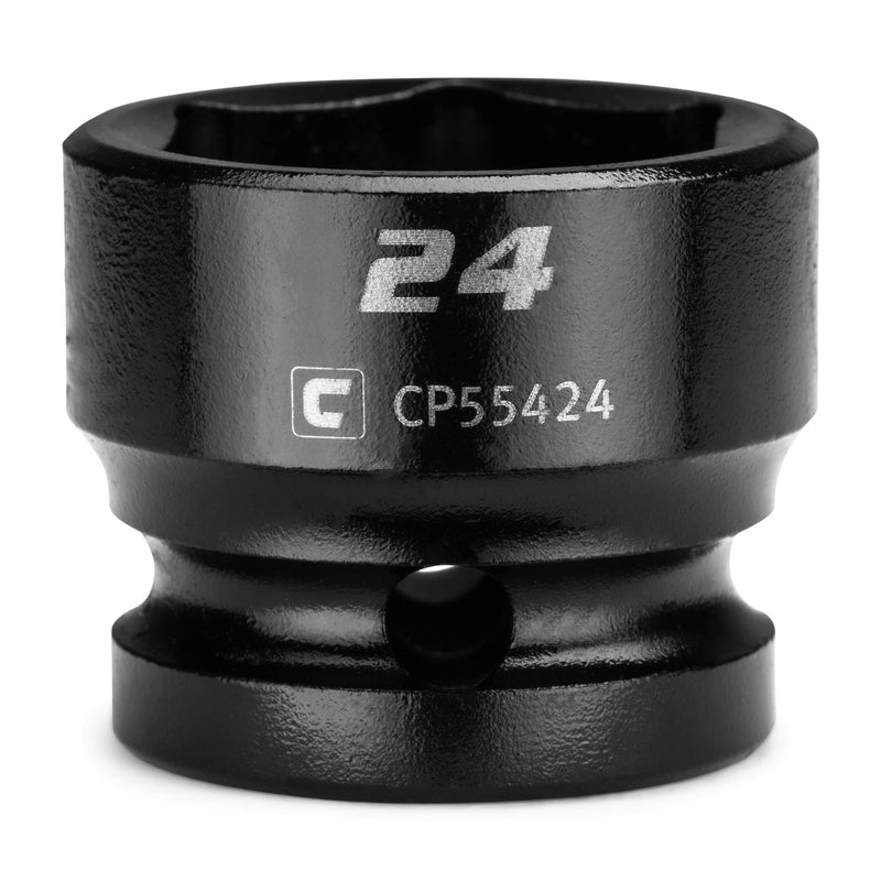 [Australia - AusPower] - Capri Tools 24 mm Stubby Impact Socket, 1/2 in. Drive, 6-Point, Metric (CP55424) 