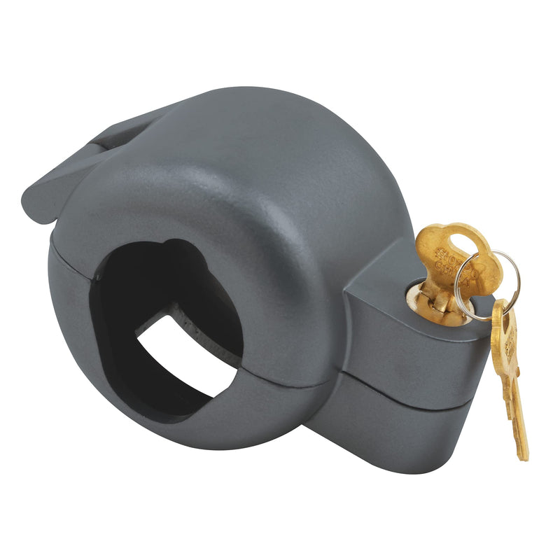 Prime-Line S 4181 Handle Lock-Out Device, Single Pack | Handle Lock with Key, Blocks Access to Keyhole, Removeable and Easy to Use, Fits Round Doorknobs Max 2-7/8 Inch