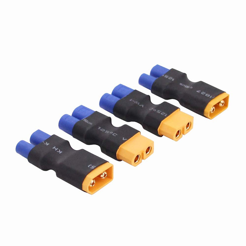 [Australia - AusPower] - OliRC 4pcs No Wires Connector: XT60 XT-60 to EC3 Style Male Female Connector Adapter(C156-4) 