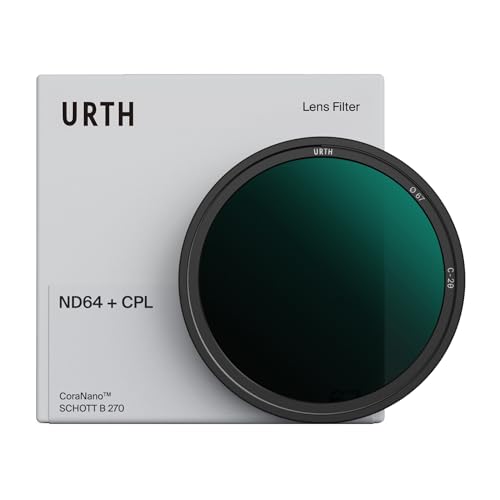 Urth 95mm CPL + ND64 Lens Filter (Plus+) — 20-Layer Nano-Coated Camera Lens Filter for Enhanced Polarization and Neutral Density Control
