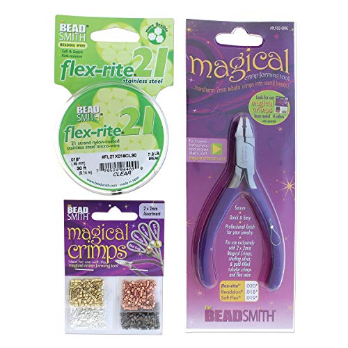 The Beadsmith Magical Crimper Kit Plier, Wire & Crimps