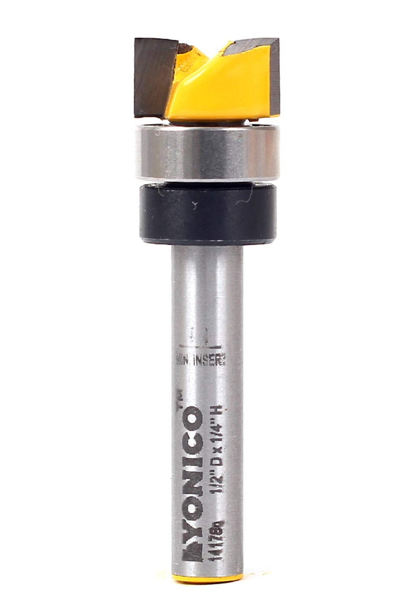 [Australia - AusPower] - YONICO Flush Trim Router Bit 1/2-Inch Diameter 1/4-Inch Shank 14178q 1/4" Length - 1/2" Width - 1/4" Shank 