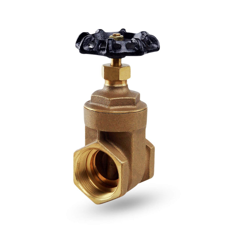 [Australia - AusPower] - Midline Valve 429U256 Heavy Duty Gate Valve with Wheel Handle, Water Shutoff 3/4 in. FIP Connections, Cast Brass Single Pack 3/4 in. 