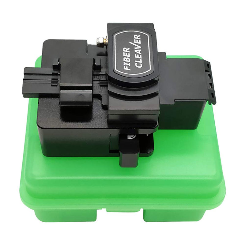 TM27 Optical Fiber Cleaver — High Precision Fiber Optic Cleaver with 16 Cleaving Spots & 48000 Cleaves, 3-in-1 Holder for 0.25mm 0.9mm 3.0mm Fiber, FTTH Fiber Cutter with Scrap Collector