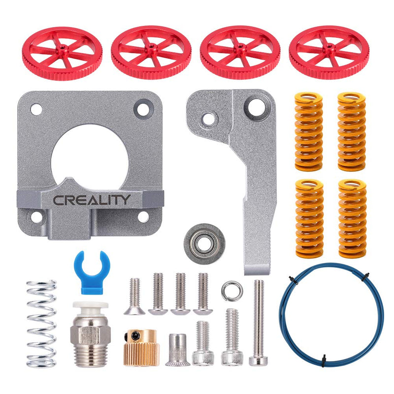 Comgrow Creality All Metal MK-8 Extruder Feeder Drive 3D Printer 4PCS Aluminum Leveling Hand Twist Nut and 1M Capricorn PTFE Bowden Tubing XS Series for Ender 3 / Ender 3 Pro/Ender 5