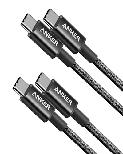 Anker USB C cable, [2 pieces 1 m] 60W charging cable USB C, USB C to USB C cable 1 m long for iPhone 17 16 15 series Samsung Galaxy S24 S23 S22 MacBook Pro Air Air Pixel Switch LG and more | USB C Charging Cable for iPhone 15/16/17 Pro Max, Samsung Gal...