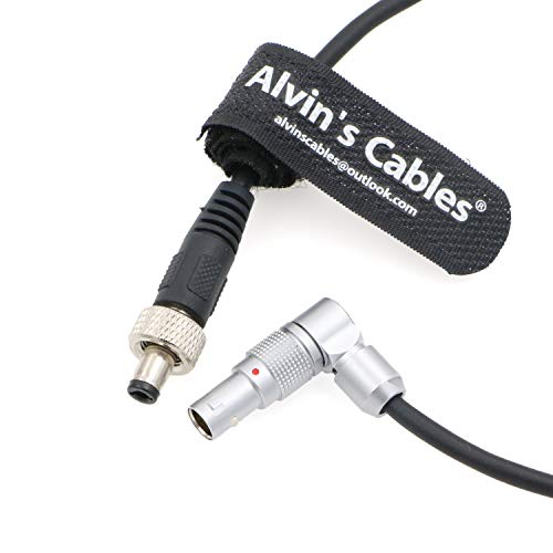 Alvin's Cables Z CAM E2 Flagship Rotatable Right Angle 2 Pin to Straight Lock DC Power Cable for Atomos Ninja V OSEE G7 Monitor Adjustable 90 Degrees 2 Pin Cord for Z CAM E2-S6 E2-F6 E2-F8 Adjustable 2 pin to straight lock DC
