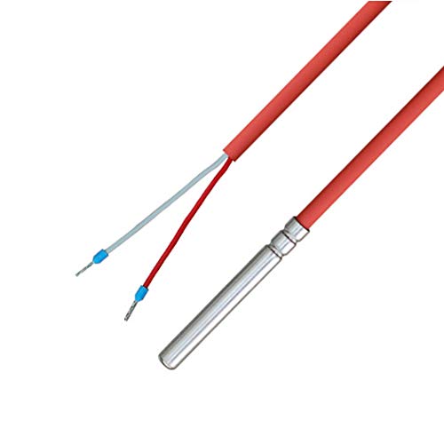 iOVEO 036HS01203 PT100 Temperature Sensor / Cable Sensor / Solar Sensor with Silicone Cable up to 200 °C, 3 Meters 3 Meters