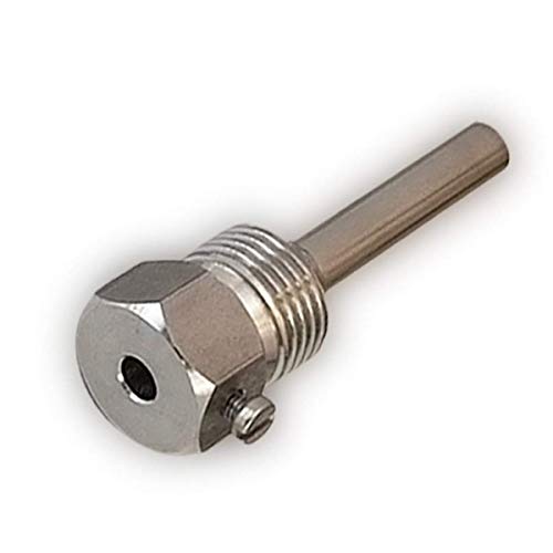 iOVEO Immersion Sleeve Stainless Steel V4A, G 1/2 Inch, Installation Length 50 mm for Temperature Sensor 6 mm Heating up to 600 °C 50mm