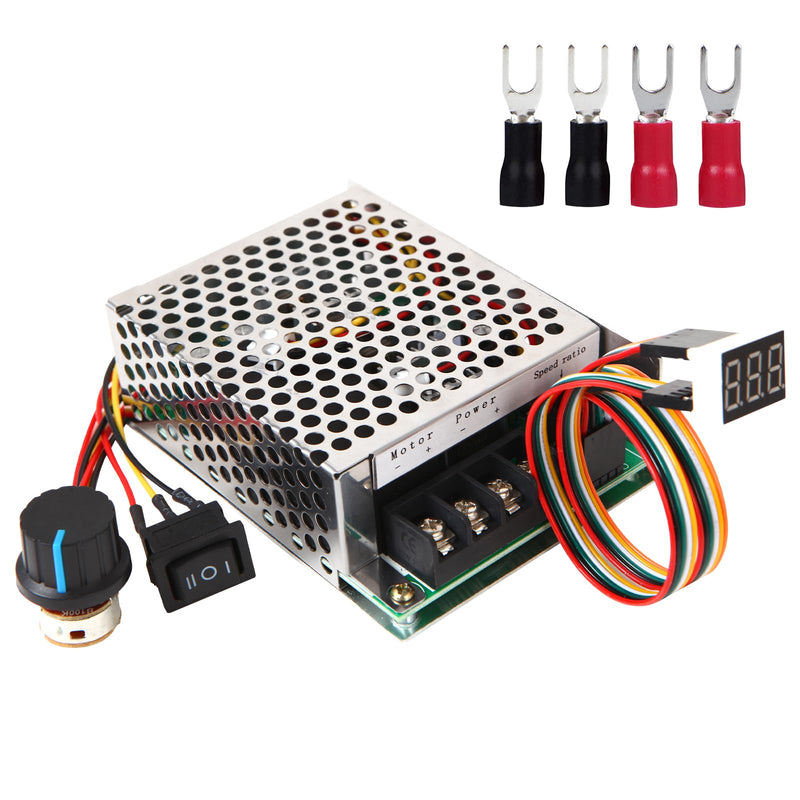 [Australia - AusPower] - PWM DC Motor Speed Controller, DC 10-55VRated 40A/Max 60A, LED Display Stepless DC Motor Speed Controller with Adjustable Potentiometer and Forward-Brake-Reverse Switch Standard 10-55V/60A 