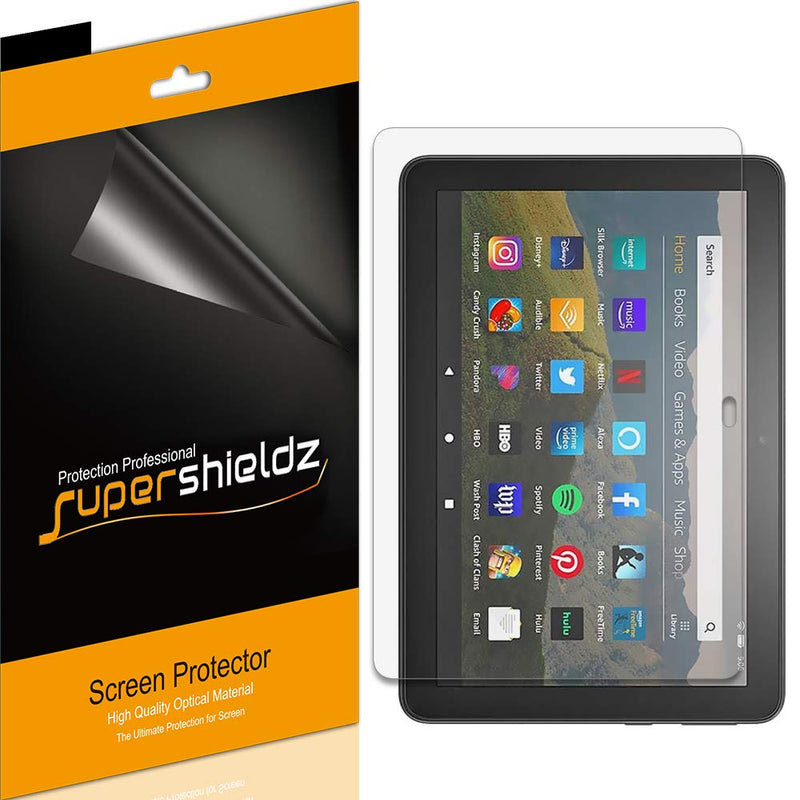 [Australia - AusPower] - Supershieldz (3 Pack) Designed for All-New Fire HD 8 and Fire HD 8 Plus Tablet 8-inch (12th/10th Generation - 2022/2020 release) Screen Protector, High Definition Clear Shield (PET) 