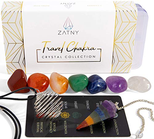 Travel 7 Chakra Set Chakra Crystals and Healing Stones Tumbled Stones Gift