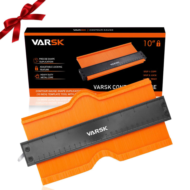 [Australia - AusPower] - VARSK Contour Gauge Tool (10 inch) with Lock - Birthday Gifts for Men Dad Him, Cool Gadgets for Men, Irregular Shape Duplicator, Super Gauge Measuring Tool for Woodworking Flooring 10 Inch 