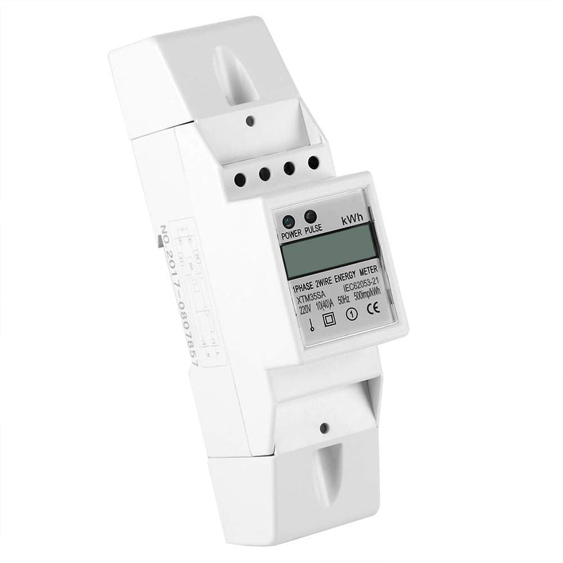 [Australia - AusPower] - Single Phase Energy Meter 120 / 230V Din Rail Electric Meter AC 10 to 40A Watt Meter Digital LCD Electronic KWh Meter 
