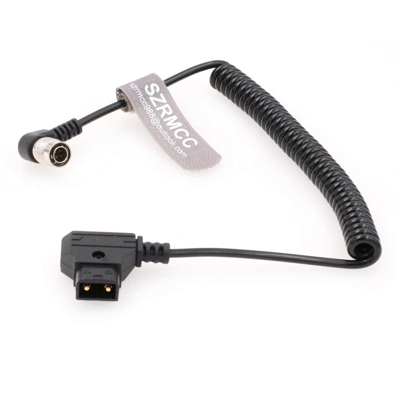 [Australia - AusPower] - SZRMCC Anton-Bauer IDX D-Tap to Right Angle Hirose 4 pin Male Coiled Power Cable for Zaxcom Sound Devices 688 644 633 