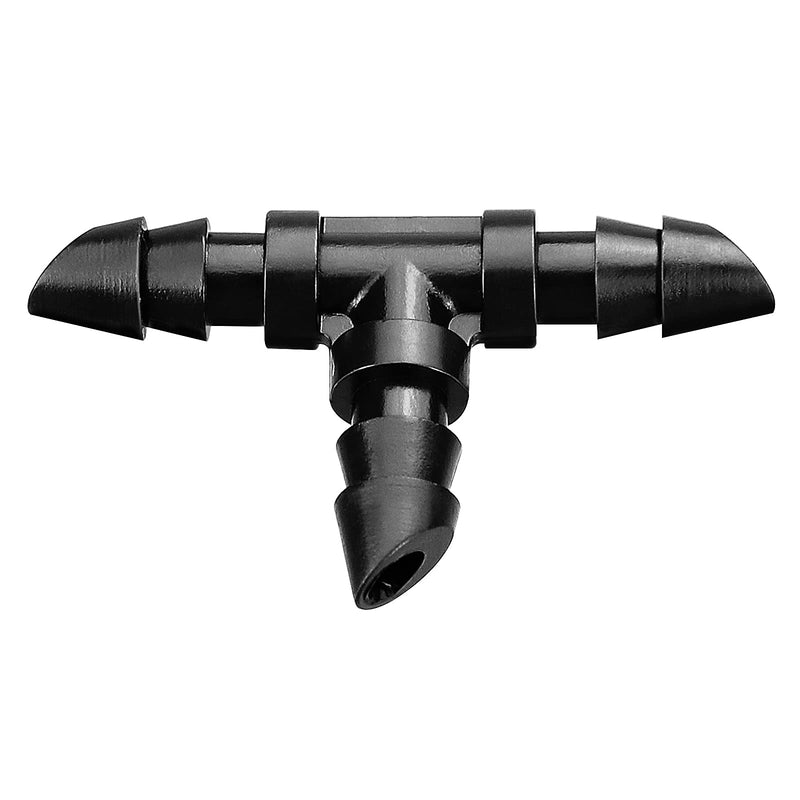 [Australia - AusPower] - 50 Pack Drip Irrigation 1/4 Barbed Tee Fittings, Barbed Connectors Fits Universal 1/4 Inch Drip Tubing, Irrigation Tee for Drip or Sprinkler System 50P-Tee 