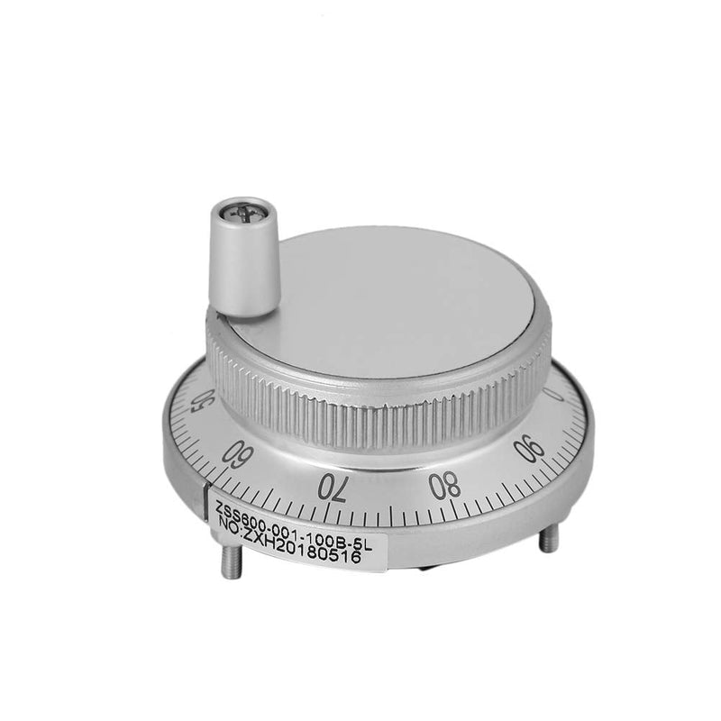 CNC Pulse Generator, 5V 60mm Hand Wheel Pulse Transmitter, Router, Manual Control for CNC System Milling Machine (White)