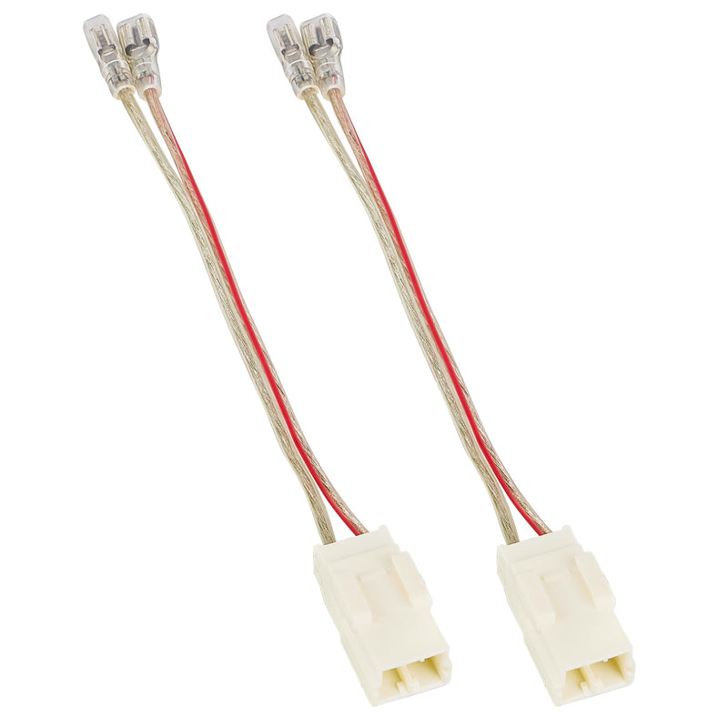 [Australia - AusPower] - RED WOLF Door Speaker Wiring Harness Adapter 2 PCS Replacement for 2002-2019 Jeep Wrangler JK, Chrysler, Dodge Vehicles Install Aftermarket Front Rear Door Speaker Wire Cable Plug Connector 