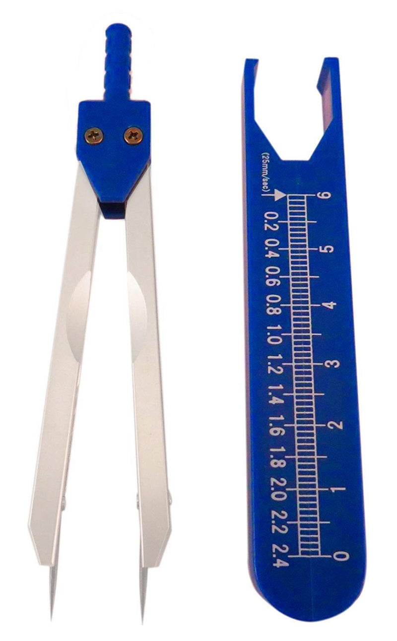 [Australia - AusPower] - A2ZSCILAB Deluxe EKG ECG Nurse or Doctor Caliper for Measuring Electrocardiographs (Blue) BLUE 