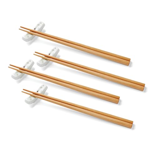 Lenox Butterfly Meadow Chopsticks & Stands, 0.50 LB, Multi Chopsticks with Stands, Set of 4